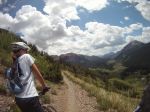Looking down on the valley and Gothic road snaking through....