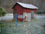 A frosty beer awaits the first brave soul to visit the out-house on Saturday morning.