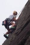 Scout, removing Andy's gear on the way up...