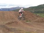 Scout catching air at the pump track